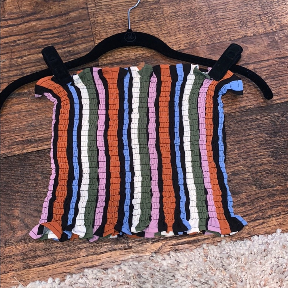 multicolored tube top